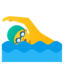 Man Swimming emoji, Google design