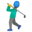 Man Golfing emoji, Google design