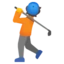 Person Golfing emoji, Google design
