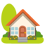 Download House with Garden emoji, Google style