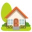 House with Garden emoji, Google design