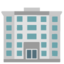 Office Building emoji, Google design