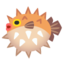 Blowfish emoji, Google design