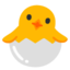 Hatching Chick emoji, Google design