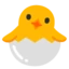 Hatching Chick emoji on Android