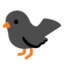 Black Bird emoji on Android