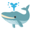 Spouting Whale emoji, Google design