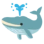 Spouting Whale emoji on Android