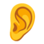 Ear emoji, Google design