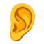 Ear emoji on Android
