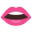 Mouth emoji, Google design