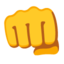Oncoming Fist emoji, Google design