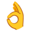 Ok Hand emoji, Google design