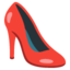 High-heeled Shoe emoji, Google design