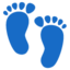 Footprints emoji, Google design