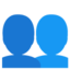 Busts in Silhouette emoji, Google design