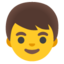 Boy emoji, Google design