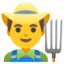 Download Man Farmer emoji, Google style
