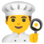 Man Cook emoji, Google design