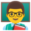 Download Man Teacher emoji, Google style