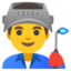 Download Man Factory Worker emoji, Google style