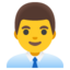 Download Man Office Worker emoji, Google style
