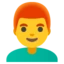 Man Red Hair emoji on Android