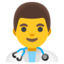 Download Man Health Worker emoji, Google style