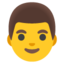 Man emoji, Google design