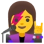 Woman Singer emoji, Google design