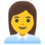 Woman Office Worker emoji, Google design