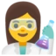Woman Scientist emoji, Google design