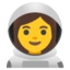 Woman Astronaut emoji, Google design