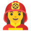 Download Woman Firefighter emoji, Google style