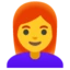 Woman Red Hair emoji on Android