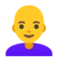 Woman Bald emoji on Android