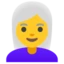 Woman White Hair emoji on Android