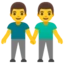 Men Holding Hands emoji, Google design