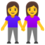 Download Women Holding Hands emoji, Google style