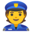 Police Officer emoji, Google design