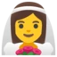 Woman with Veil emoji, Google design