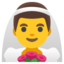 Man Bride emoji, Google design