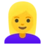 Woman Blond Hair emoji on Android