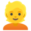 Download Person: Blond Hair emoji, Google style