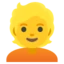 Person: Blond Hair emoji on Android
