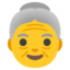 Download Old Woman emoji, Google style