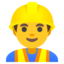 Man Construction Worker emoji, Google design