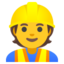 Construction Worker emoji, Google design