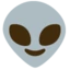 Alien emoji, Google design