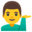 Download Man Tipping Hand emoji, Google style